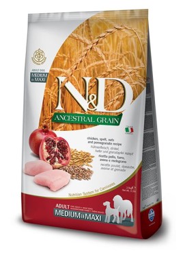 Natural And Delicious Ancestral Dry Chicken Adult Medium Maxi 12Kg